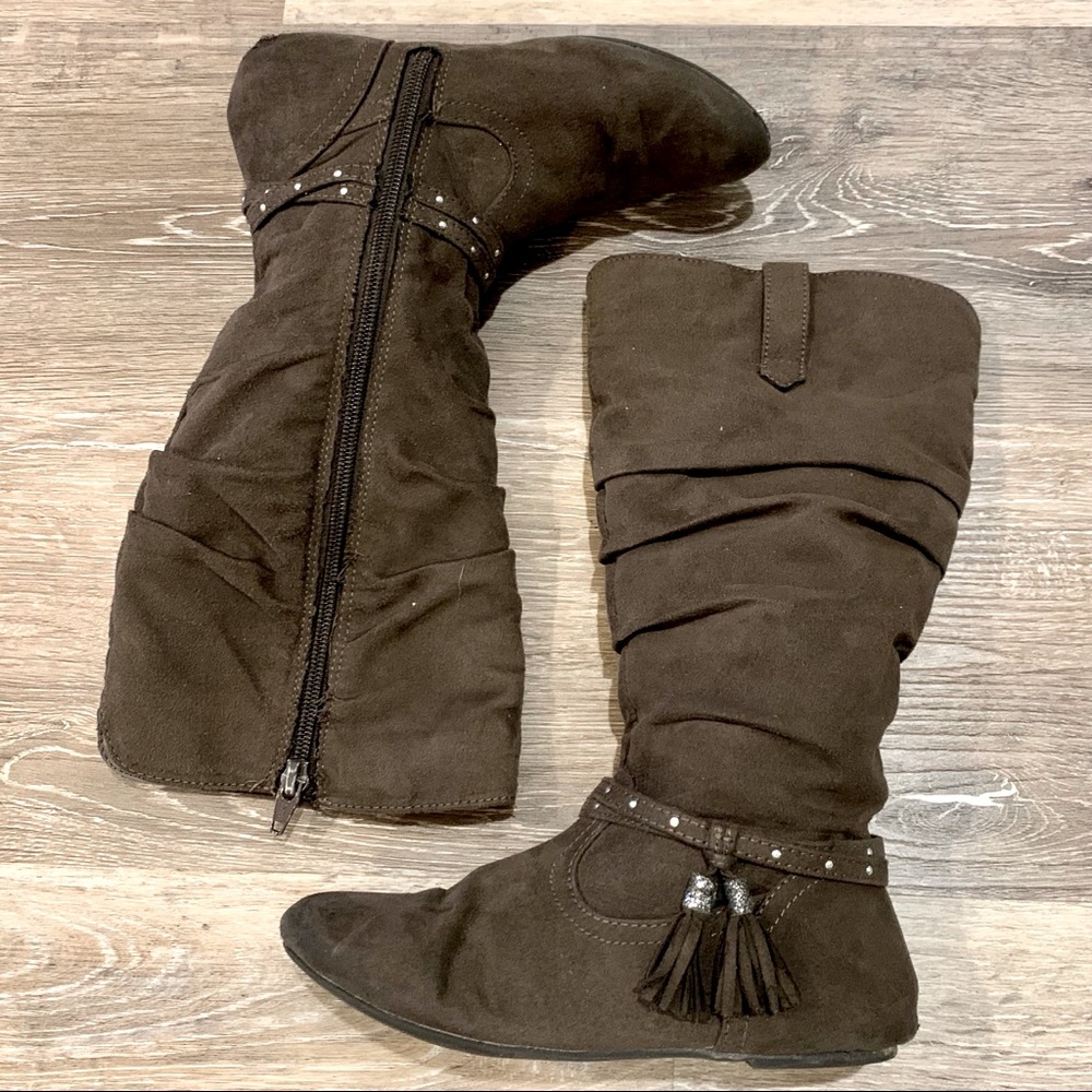 Arizona Girls Size 1 Mid-calf Suede Slouch Boots